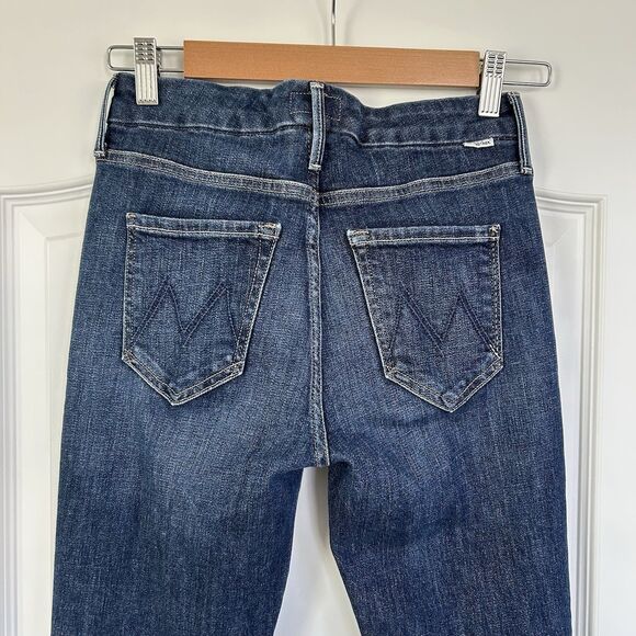 MOTHER Jeans Size 25 The Looker Crop Jeans Switch It Up Blue Denim Stretch - Picture 5 of 13